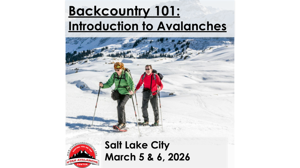 SNOWSHOE Backcountry 101: Introduction to Avalanches SLC March 6,  2026